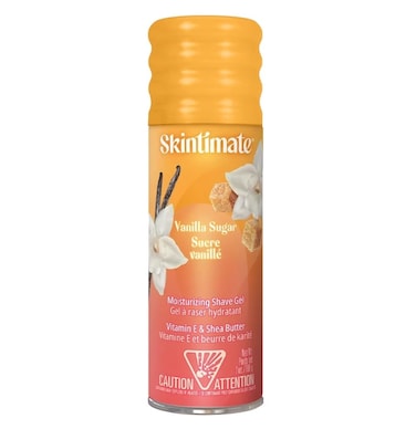 Skintimate Vanilla Sugar Shave Gel for Women   Skintimate Shaving Cream for Women, Womens Shaving Cream, Shave Cream, Shaving Foam, Womens Shave Gel with Vitamin E &amp; Shea Butter, 7oz - Pack of 6