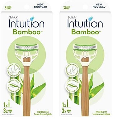 Schick Intuition Bamboo Disposable Razors for Women, 3ct (Pack of 2)