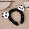 AEGYPIUS Panda Ears Headband, 5.5 Inches Soft Plush Panda Ears Headband Adult Panda Headband Adult, Panda Ear Headband Panda Head Panda Bear Ears Black Bear Ears Headband White Bear Ears Headband