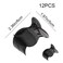 12 Pack Hot Roller Clips Lightweight Plastic Hair Curler Claw Clips Heat Resistance Hot Roller Clip Replacements for Hair Salon Daily Use (Black)