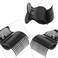 12 Pack Hot Roller Clips Lightweight Plastic Hair Curler Claw Clips Heat Resistance Hot Roller Clip Replacements for Hair Salon Daily Use (Black)