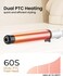 1 1/4 Inch Extra Long Barrel Curling Wand, Ceramic Tourmaline Curling Wand Professional Dual Voltage with Adjustable Temperature