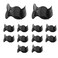 12Pcs Hot Roller Clips Plastic Hot Hair Curler Claw Clips Replacements Replacement Hair Perm Insulation Clip for Small Medium Large and Jumbo Hair Rollers (Black)