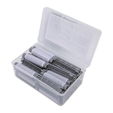 20pcs Hair Perm Rods Fluffy Perming Rod Hair Roller Curler Hairdressing Tool Kit(Purple) Styling Tools &amp; Appliances (Grey)