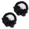 2PCS Heatless Hair Curler,Heatless Curls Overnight,Hair Curlers to Sleep in,Soft Sleepyties for Hair,Lazy Scrunchie Rollers Hairdresser Tools,no Heat Curls for Long Hair，Curling Scrunchie(Black）