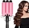 3 Barrel Curling Iron Jumbo 1.25 inch (32mm) Hair Curling Wand Crimper Instant Heating Adjustable Hair Curler with 2 Temperature Control