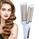 Wavy Curling Iron Hair Crimper Deep Waver Hair Curler Tool, 3 Barrel Ionic Beach Waves, Triple Barrel Curling Wand for Short Long Hair