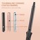 3/4 Inch Curling Iron with Clipped Tourmaline Ceramic Barrel Professional 0.75Inch Hair Curler up to 450&deg;F Dual Voltage for Traveling 60 Mins Auto Off Suit for Different (Black, 0.75 Inch)
