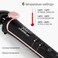 3/4 Inch Curling Irons for Hair with Ceramic Coatiing Barrel - Hair Curler with LCD Display 6 Temperature Setting 30s Fast Heat Up,Dual Voltage Inculd Gloves (Black)