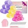 38Pcs Hair Rollers Set,Hair Rollers for Blowout Look, Self Sticky Hair Curlers, Jumbo Large Medium Sizes for Short Long Hair,with18 Rollers 18 Metal Clips &amp; Comb &amp; Storage Bag (Gift Pack)