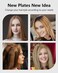 DSHOW Hair Crimper for Women Girls, Hair Straightener with 4 Interchangeable Titanium Ceramic Flat Crimping Iron Plates