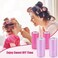 WILLBOND 4 Pcs Long Hair Rollers for Bangs Aluminum Core Curlers Thermal Self Grip Roller for Long and Medium Hair Women Hairstyle(4.7 x 2 Inch,Rose Red, Purple)