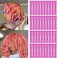 Perm Rods Set for Natural Hair, 40Pcs Plastic Cold Wave Rods, Heatless Perming Rods Hair Curler for Women, DIY Hairdressing Tools, Purple, 0.75 Inch