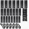 48 Pieces Wire Mesh Hair Rollers Set Hair Perm Rods Hairdressing Wave Curlers with Duck Teeth Tresses Clips(0.71/0.87/1.1 Inch)