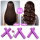 50 Pieces Hair Roller Perm Rods for Natural Hair, Cold Wave Curlers with Elastic Rubber Band, Rollers with Plastic Brush Comb (0.75 Inch, Purple)