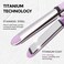 Professional Flat Iron Hair Straightener, Ionic Fast Heating Hair Tools, Titanium Hair Straightener, Purple 2 in 1 Dual Voltage Hair Straightener Curler for All Hairstyles