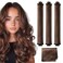 Heatless Hair Curler Overnight Blowout Hair Rods Curling Set No Heat Jumbo Rods to Sleep In Velvet Hair Rollers with Satin Hair Scarf 3 PCs Chocolate