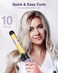Rotating Curling Iron 1 1/4 Inch, 2024 Upgraded ZAVAREA Automatic Curling Iron with Extra-Long Barrel, Dual Voltage Self Curling Wand 1.25" Hair Curle