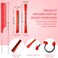 48 Pieces Hair Perm Rods Short Cold Wave Rods Plastic Perming Irons Hair Curling Rollers Curlers with Steel Pintail Comb Rat Tail Comb for Hairdressing Styling Supplies(0.2 Inch,Red)