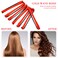 48 Pieces Hair Perm Rods Short Cold Wave Rods Plastic Perming Irons Hair Curling Rollers Curlers with Steel Pintail Comb Rat Tail Comb for Hairdressing Styling Supplies(0.2 Inch,Red)