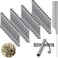 48 Pieces Hair Perm Rods Short Cold Wave Rods Plastic Perming Irons Hair Curling Rollers Curlers with Steel Pintail Comb Rat Tail Comb for Hairdressing Styling Supplies(0.59 Inch,Gray)