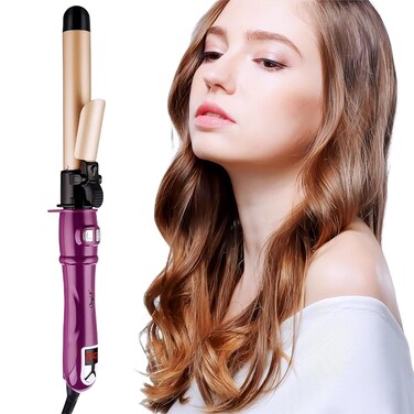 Automatic Rotating Curling Iron, Auto 28mm/1.1 Inch Curling Wand, Auto Beach Wave Hair Curler, Fast Heating Automatic Hair Curling Wand Suitable for Medium/Long Hair
