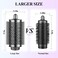 Large Round Volumizing Brush (Metal Gray) Compatible with Dyson Airwrap, Fluff up and Volumize for Styling, Hair Brush Attachment for Salon-Quality Results, 1 Count, Curly Hair, Unisex
