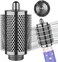 Large Round Volumizing Brush (Metal Gray) Compatible with Dyson Airwrap, Fluff up and Volumize for Styling, Hair Brush Attachment for Salon-Quality Results, 1 Count, Curly Hair, Unisex