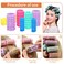 36 Pieces Self Grip Plastic Hair Roller Set, 5 Sizes Curlers Snap on Hair Curlers Set for Short Long Hair