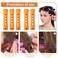 60 Pcs Perm Rods 0.87" Orange Hair Rollers Cold Wave Rods Long Short Hair Rollers Curling Rods