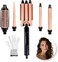 5-in-1 Interchangeable Curling Iron Wand Set with Adjustable Temperature - Versatile Styling Tool for Perfect Curls