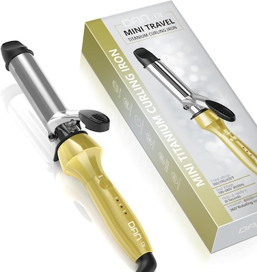 1 Inch Curling Iron Mini Travel Curling Iron Mini with 3 Temperatures, Dual Voltage &amp; Rapid Heating Small Titanium Curling Wand