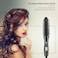 Zerone Curling Iron Brush, Ceramic Tourmaline Foldable Anion Hair Brush, Curling Iron 200C, Styling Tools Foldable Hair Brush (EU, US Plug 110-240V), 18 x 9.5 x 8cm, 351g