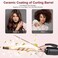 Thin Curling Iron, 3/8 Inch Small Curling Iron Wand for Short &amp; Long Hair, Small Ceramic Barrel Curling Iron with 2 Temperature for Tight Curls, Include Heat Resistant Glove