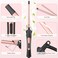 Thin Curling Iron, 3/8 Inch Small Curling Iron Wand for Short &amp; Long Hair, Small Ceramic Barrel Curling Iron with 2 Temperature for Tight Curls, Include Heat Resistant Glove
