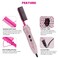 Deluxe Electric Hair Straightener and Curling Comb for Natural Hair and Wigs, 450&deg;F Heat Pressing Comb with Anti-Scald Case (Pink)