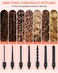 7 in 1 Curling Wand Set: Ohuhu Curling Iron Wand 7Pcs 0.35 to 1.25 Inch Interchangeable Ceramic Barrel Heat Protective Glove 2 Clips Dual Voltage Hair Curler for Girls Women Black