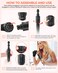 7 in 1 Curling Wand Set: Ohuhu Curling Iron Wand 7Pcs 0.35 to 1.25 Inch Interchangeable Ceramic Barrel Heat Protective Glove 2 Clips Dual Voltage Hair Curler for Girls Women Black