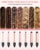 7 in 1 Curling Wand Set: Ohuhu Curling Iron Wand 7Pcs 0.35 to 1.25 Inch Interchangeable Ceramic Barrel Heat Protective Glove 2 Clips Dual Voltage Hair Curler for Girl Women Rose Gold