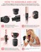 7 in 1 Curling Wand Set: Ohuhu Curling Iron Wand 7Pcs 0.35 to 1.25 Inch Interchangeable Ceramic Barrel Heat Protective Glove 2 Clips Dual Voltage Hair Curler for Girl Women Rose Gold