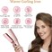 32mm (1.25") Wave Curling Iron, Hair Curling Iron with Anti-Scald Hair Crimper, Fast Heating Curling Wand for Women, 4 Temp Settings, Crimper Hair Iron for Wide Deep Waves (Pink)