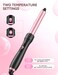 Hair Curling Wand Iron 1-Inch: LANDOT Clip Free Hair Curler - Professional Detachable Curling Wand for Natural Curls - Includes Heat Resistant Silicone Mat &amp; Glove