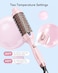 Wavytalk Thermal Brush, Blowout Express 1.5 Inch Negative Ion Thermal Round Brush Creates Blowout Look Makes Hair Shinier &amp; Smoother, Dual Voltage, Easy to Use (Pink)
