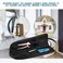 Beautyflier Premium Universal Flat Iron Holder Tavel Bag, Heat-Resistant Canvas Travel Tote Bag for Hair Straighteners, Ideal for Home &amp; Travel Use, Fits Most Hair Tools (Blue Flower)