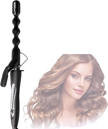 Electric Bubble Curling Iron 1 Inch Curling Wand for Long Hair Round Barrel 25mm Hair Curler Ceramic Hair Waver Fast Heating Beach Waves Curling Wand Styling Tools