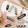 Whaline 5 Pieces Large Deft Hair Curlers for Long &amp; Natural Hair - Satin French Twist Shaper Maker for Women &amp; Girls in White, Black, Buffalo Plaid, Zebra Print