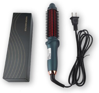 Curling Straight Brush Thermostatic Hair Curling Wand 2 in 1 Curler, Portable Electric Hair Curling Brush Dual Purpose Curler Straightener Kit, Anti Scald PTC Heater Styler Brush Hair Curler