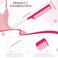 Waydress 6 Pcs Double Layer Bangs Hair Curlers Self Grip Hair Rollers Styling Tools with Rat Tail Comb, 3 Sizes