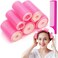 Waydress 6 Pcs Double Layer Bangs Hair Curlers Self Grip Hair Rollers Styling Tools with Rat Tail Comb, 3 Sizes