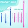 Yilloog 4 Pcs Hair Curlers - Spiral Curls Hook Set (13.8 Inch &amp; 22 Inch) for Heatless Long Wave Styling (Blue, Rose Red)
